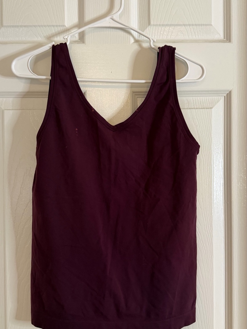 White House Black Market Deep Plum V-Neck Tank